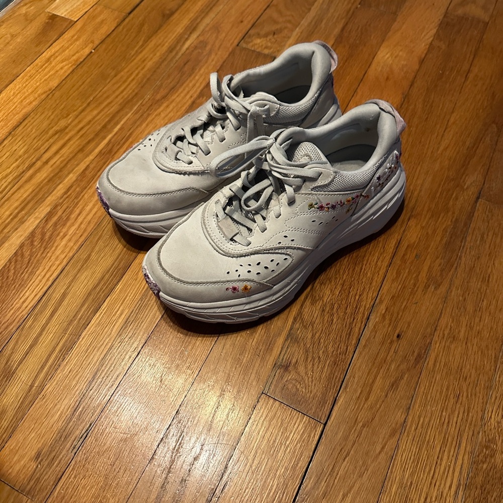 Hoka Vibrant Bloom Tennis Shoes *worn*